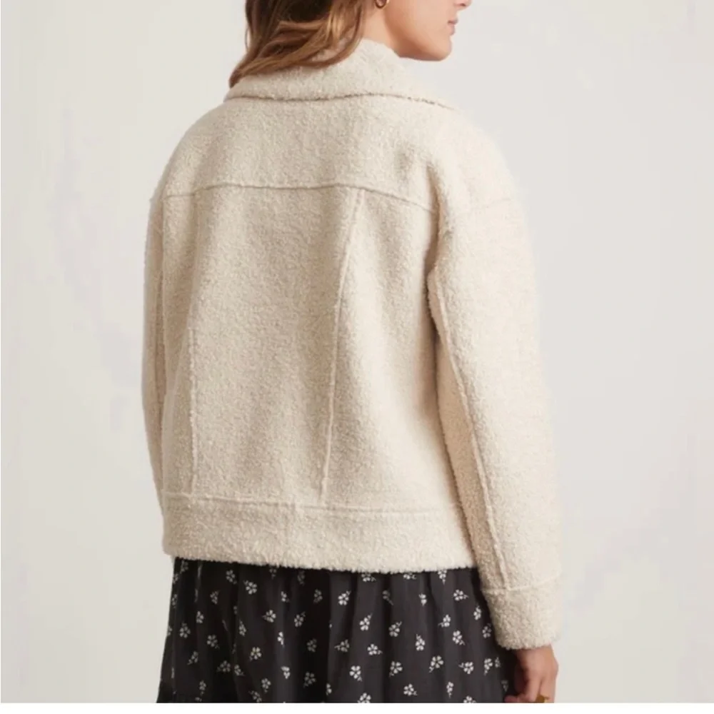 Marine Layer Quebec Sherpa Jacket in Antique White Sherpa | Size: XS - Picture 2 of 8